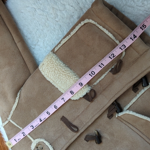 LAND'S END kids baby faux sherpa jacket coat hood - Picture 8 of 10